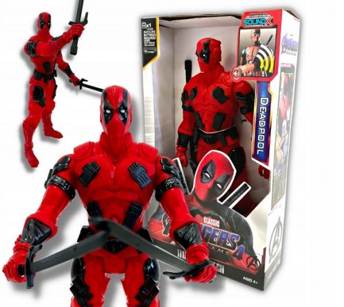  DEADPOOL SUPERHERO FIGURICA LUČ ZVOK PREMIČNA