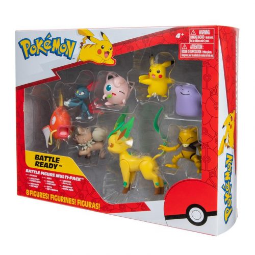 Pokemon figure Set 8 Pak Pikachu Abra Leafeon