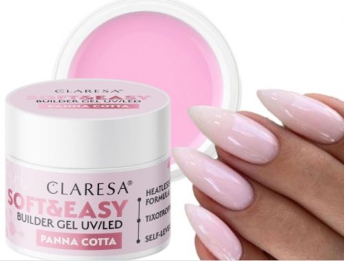  CLARESA SOFT & EASY GEL ZA IZGRADNJO NOHTOV S TIKSOTROPIJO PANNA COTTA 12 g