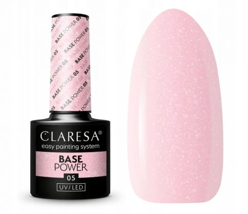  CLARESA BASE POWER BREZKISLINSKA HIBRIDNA BAZA 05 SVETLO ROZA S PARKI 5 ml