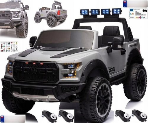  JEEP RAPTOR F-150 z 12V 12AH akumulatorjem, 4x4 pogonom, LED, EVA usnjena platišča