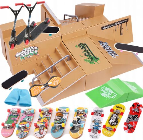  6 V 1 FINGERBOARD RAMPA SET SKATEPARK 8 SKATEBOARD 2 SKUTERJA