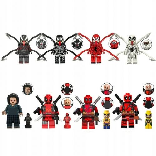  2024 NOVO Blocks figure Deadpool + mini Wolverine KOMPLET 8 KOSOV