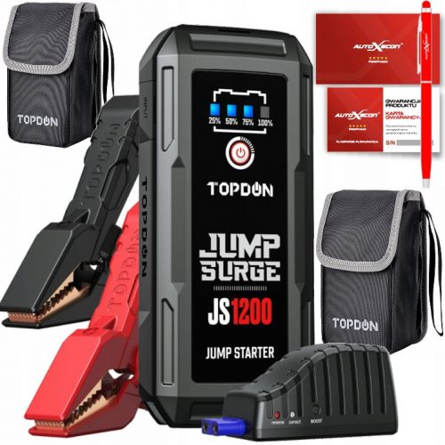  TOPDON JS1200 Jump PowerBank zaganjalnik 12V 1200A LED