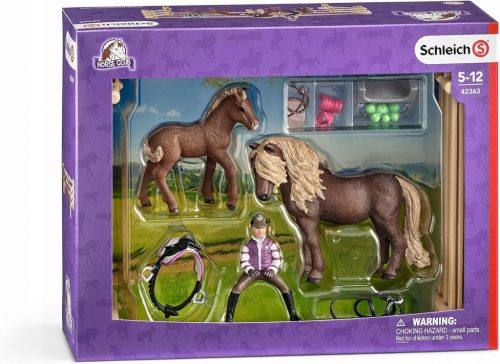  SCHLEICH HORSE CLUB 42363 Komplet konjev JIHADEC Z ISLANDSKIMI PONIJI