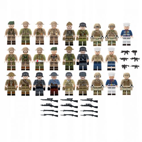  MINIFIGURE, VOJAKI, 26 KOSOV + LEGO OROŽJA