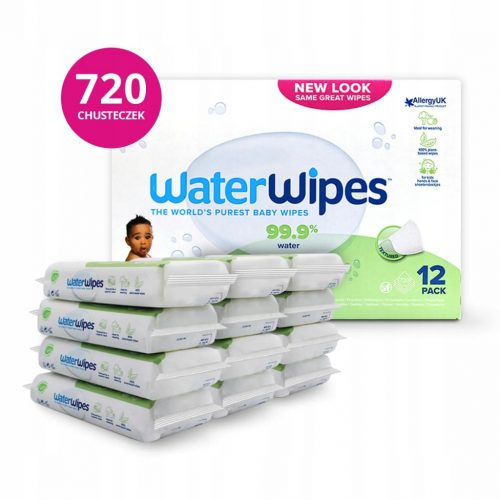  Vlažni robčki 720 kos WaterWipes 12 x 60 kos.