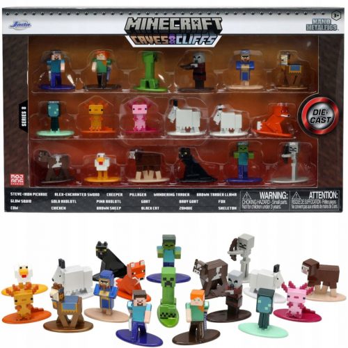  JADA TOYS Set figur Minecraft, verzija 8, kovinske figure, 18 kos.