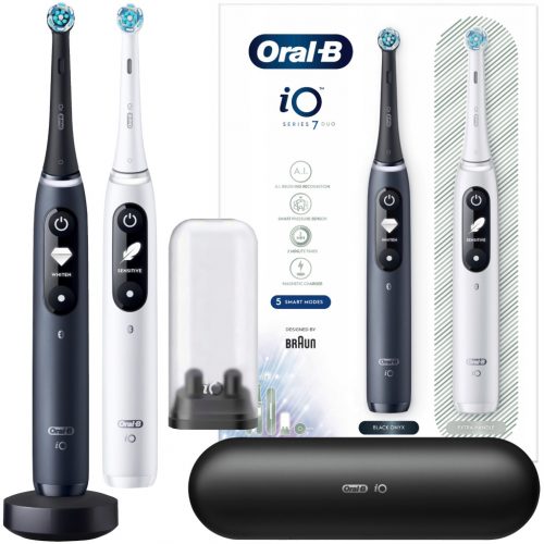  Oral-B iO Series 7 Duo magnetna zobna ščetka bela in črna