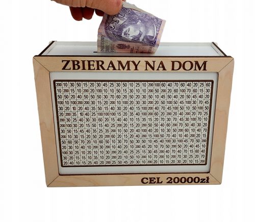  Hranilnik s križanko Zberem za na počitnice, 20x15x8 dow graver, velika kapaciteta