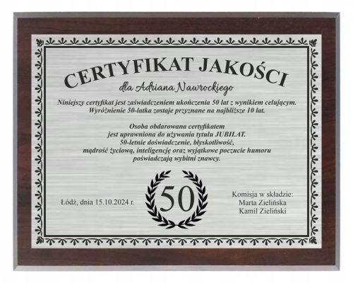  Diploma ROJSTNI DAN Darilo Okvir Certifikat 18 20 30 40 50 60 + STOJALO