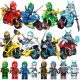  Ninja figure Ninjago komplet 8 motorjev nov