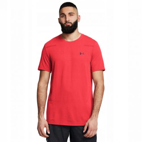  Under Armour Vanish Seamless Grid SS moška majica za trening - rdeča