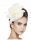  Krem ecru fascinator toque, eleganten klobuk, pentlja, banket, obhajilo