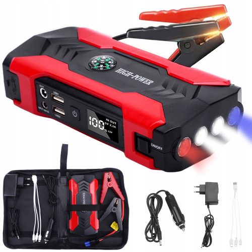  ZMOGLJIV POWER BANK JUMP STARTER START BOOSTER SVETILKA 28000mAh + SPONKE