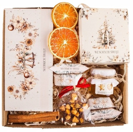  DARILNA KOŠARA CHRISTMAS GIFT BOX s sladkarijami DARILO