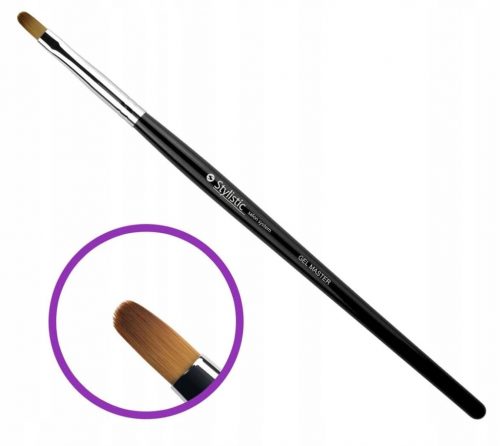  CLARESA STYLISTIC GEL MASTER BRUSH PLOŠČATI OVALNI ČOPIČ ZA GEL 9,5 mm