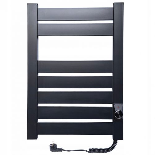  Električni kopalniški radiator, črn, lestev, 400W, 66x50 cm