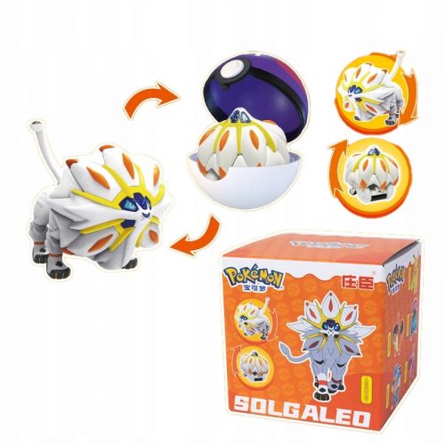  Pokeball sponka + Zložljiva figurica Pokemon GO SOLGALEO IGRAČA ZA OTROKE