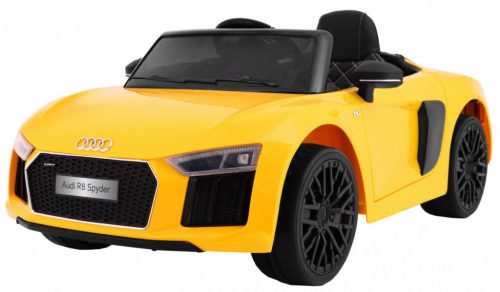  Baterijski Audi R8 Spyder Yellow EVA Remote Control Free Start Radio MP3 LED