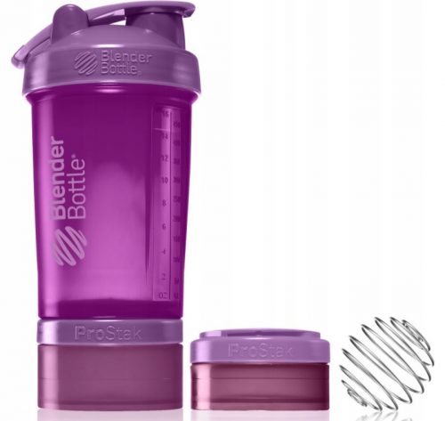  Steklenička ProStak Pro blender športni shaker + posoda v barvi slive 650 ml