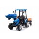  MEGA Akumulatorski traktor za otroke s prikolico D68 Blue 24V