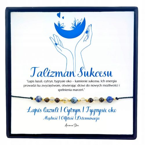  TALISMAN USPEHA AMULET zapestnica uspeh citrin lapis lazuli tigrovo oko