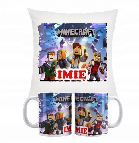  MINECRAFT KOMPLET SKODILCA IN BLAZINE ZA NAVIJAČE DARILO + IME