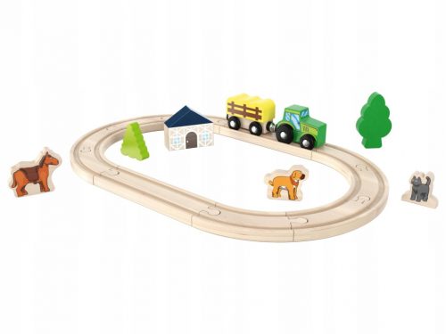  Playtive Wooden set Tracks Train Farm Farm 18 m+