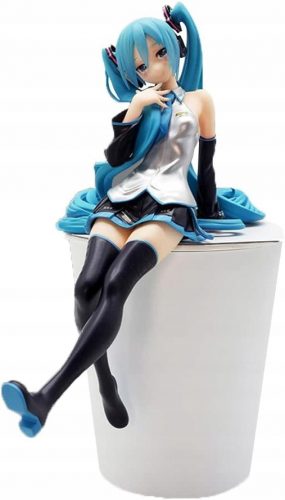  Miku figurica srčkana anime figurica za dekleta, kipec v sedečem položaju