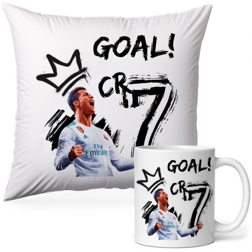  Cristiano Ronaldo CR7 Mug Pillow Set Darilo za nogometaša GOAL