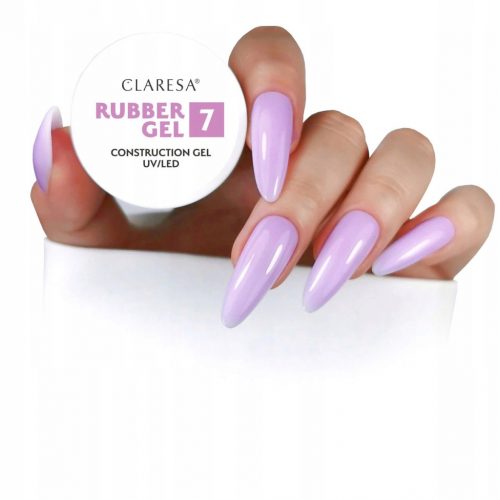  Claresa RUBBER GEL gel za gradnjo podaljškov builder #7 45g