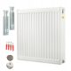  Jekleni panelni radiator Diamond 833 W, bel, 400 x 600 mm