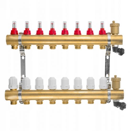  Razdelilnik za talno gretje 8-2x ventil 2x zračnik.