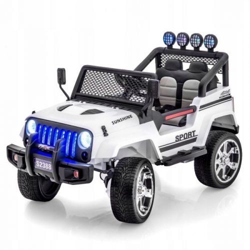  MEGA JEEP SUNSHINE, 4X4 POGON, 2X12V, POČASNI ZAGON/MEHKA KOLESA, BLUETOOTH,