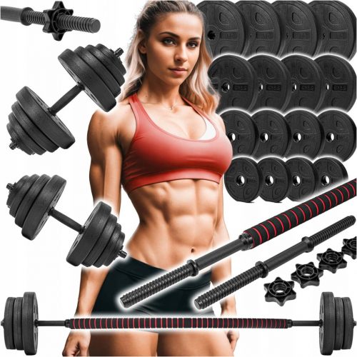  KOMPLET BARBEL 2 V 1 DUMBS 40KG FITNESS CHANCE SOLID DOMAČI TRENING