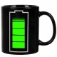  Mug Battery Magic Gift Large for Coffee Black Color Changing 330 ml