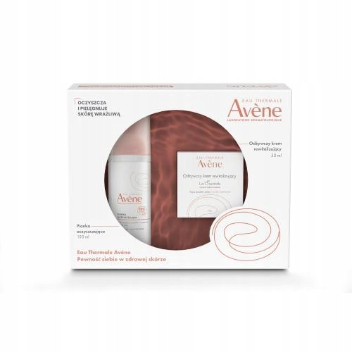  Avene Set Les Essentiels hranilna krema 50 ml + čistilna pena 150 ml