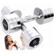 Komplet Chrome Dumbbells HMS Dumbbell 2x5kg Fitness Crossfit Exercises