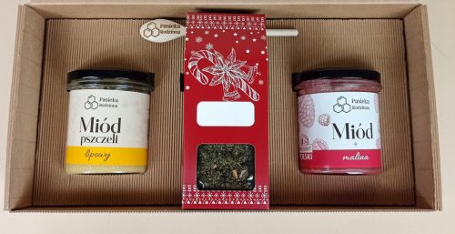  BOŽIČNI DARILNI SET 2 MEDENI ČAJ DARILO HONEY GIFT BOX