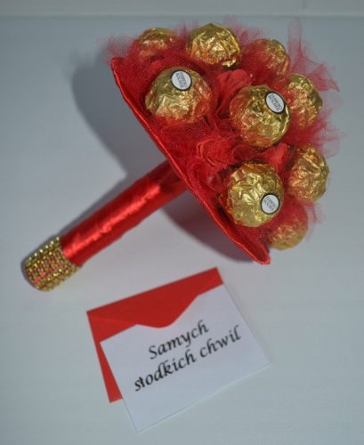  Čudovit šopek bonbonov darilo Ferrero Rocher 24 cm