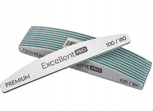  10 x EXCELLENT PRO NAIL FILE BOAT REINFORCED PREMIUM 100/180