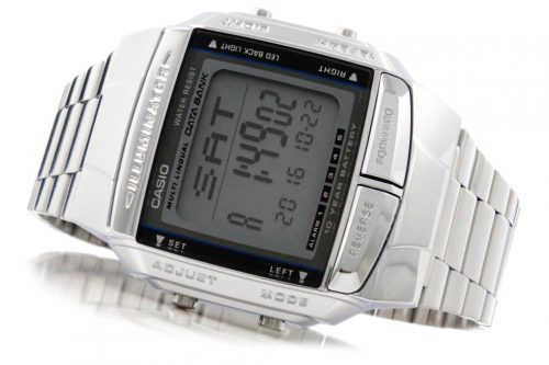  CASIO DB-360-1ADF Moška ročna digitalna zapestnica, srebrna kovina