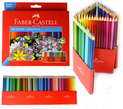  Svinčniki Faber-Castell 60 kosov + tradicionalno črno pero Faber-Castell