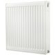 Jekleni panelni radiator Diamond 1250 W bel 600 x 600 x 108 mm - stranski priključek