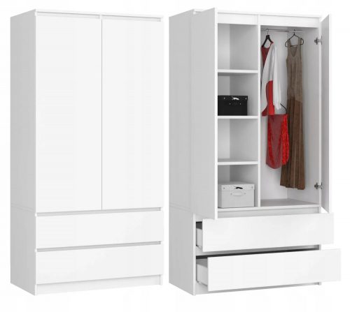  Garderobna omara Akord S 90 x 180 x 51 cm bela predala