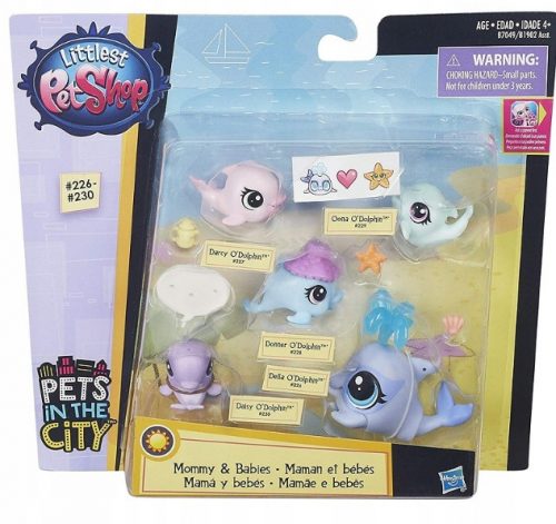  LITTLEST PET SHOP 5 figur Mix Animals DOLPHINS