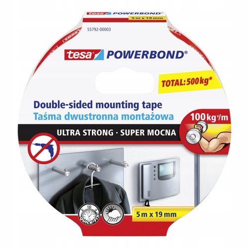 Tesa Powerbond dvostranski montažni trak 19 mm x 5 m