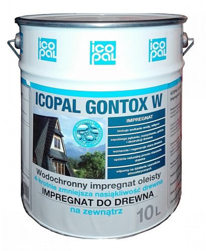  Icopal Gontox impregnacija za les W 10 l, brezbarvna