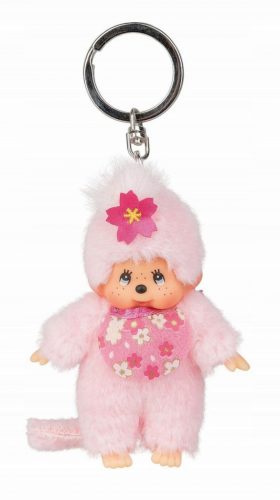  Monchhichi 242467 Obesek za ključe 11 cm roza opica